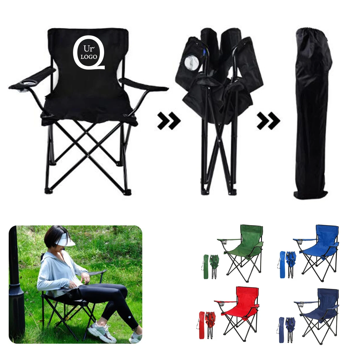 Folding Camping Chair W/ Carrying Bag 1