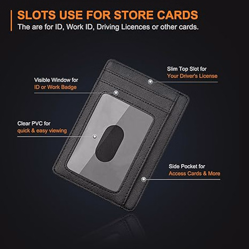 RFID Blocking Leather Front Pocket Wallet