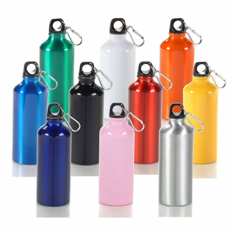 22 Oz. Aluminum Sports Bottle W/ Matching Color Carabiner (3 Days)