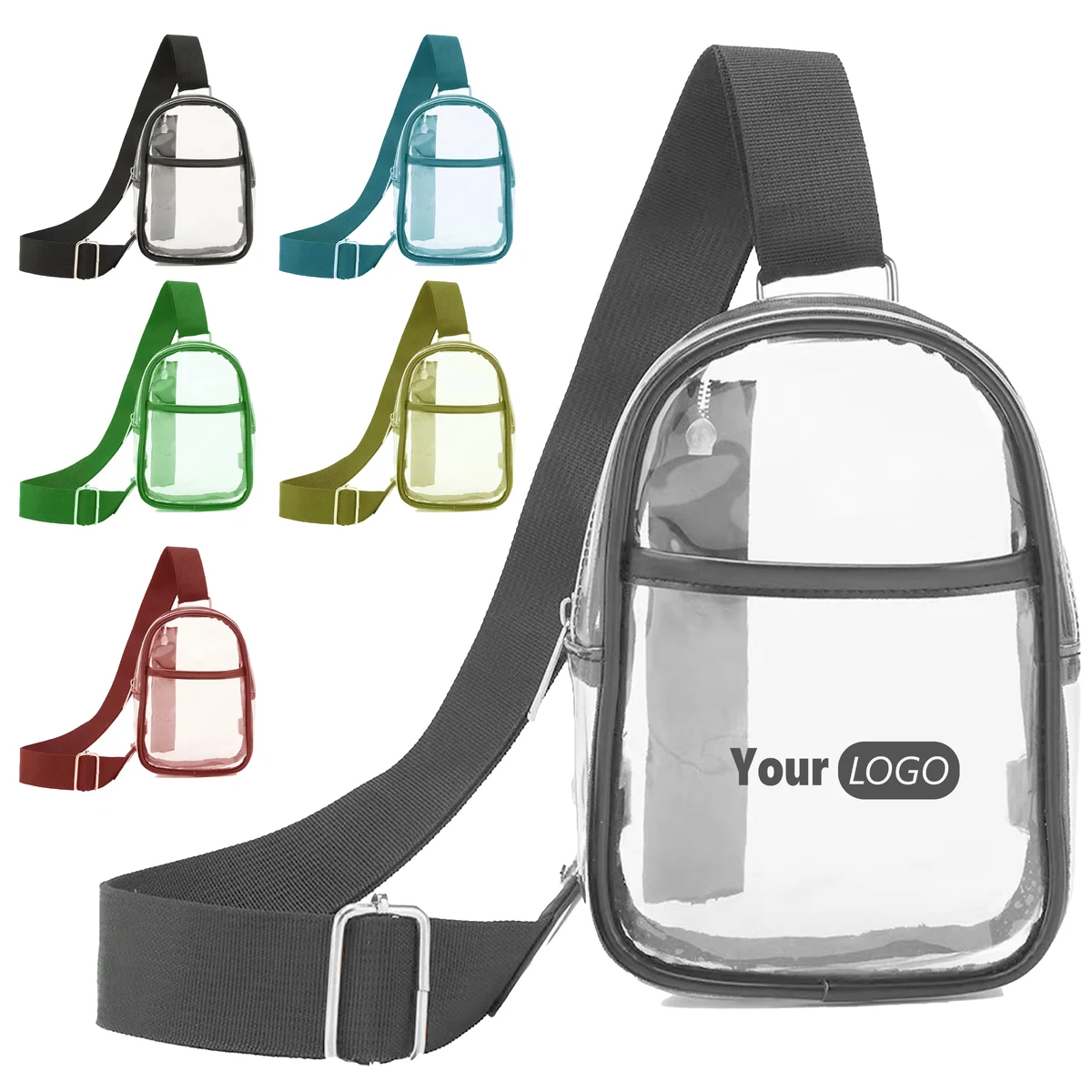 Pvc Durable Clear Sling Bag 1