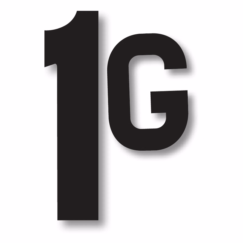 6" Individual Black Letter or Number Sticker