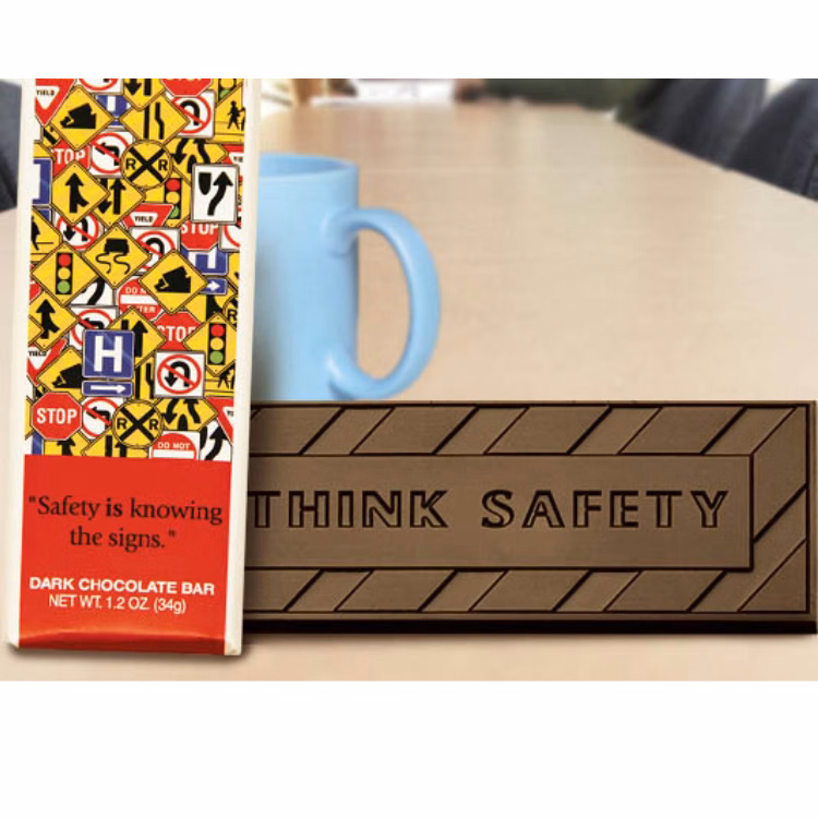 Safety Is Knowing the Signs Chocolate Bar