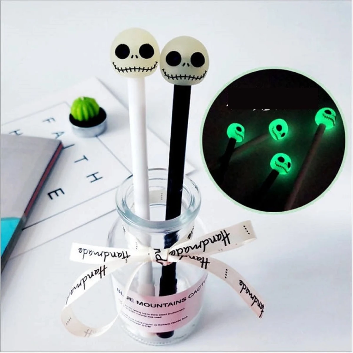 Glow Skull Head Ballpoint Pen 1
