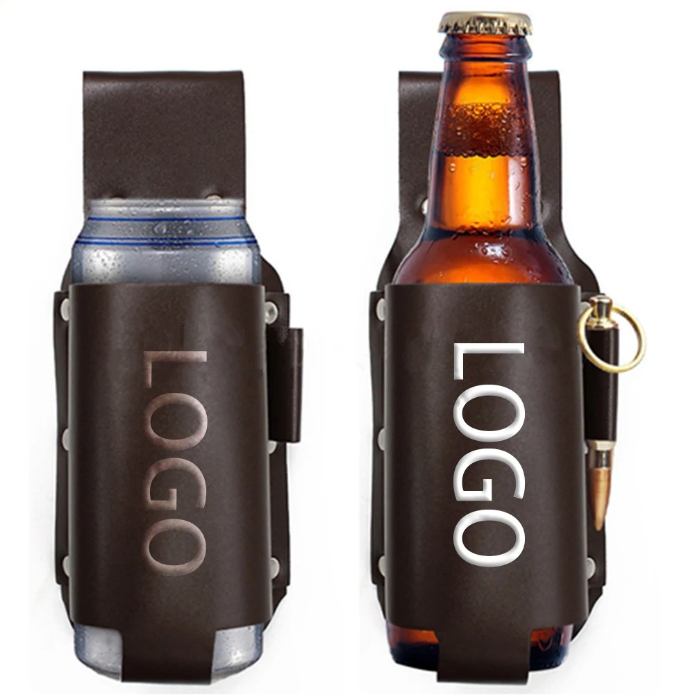 Leather Beer Holster Bottle Holder 1