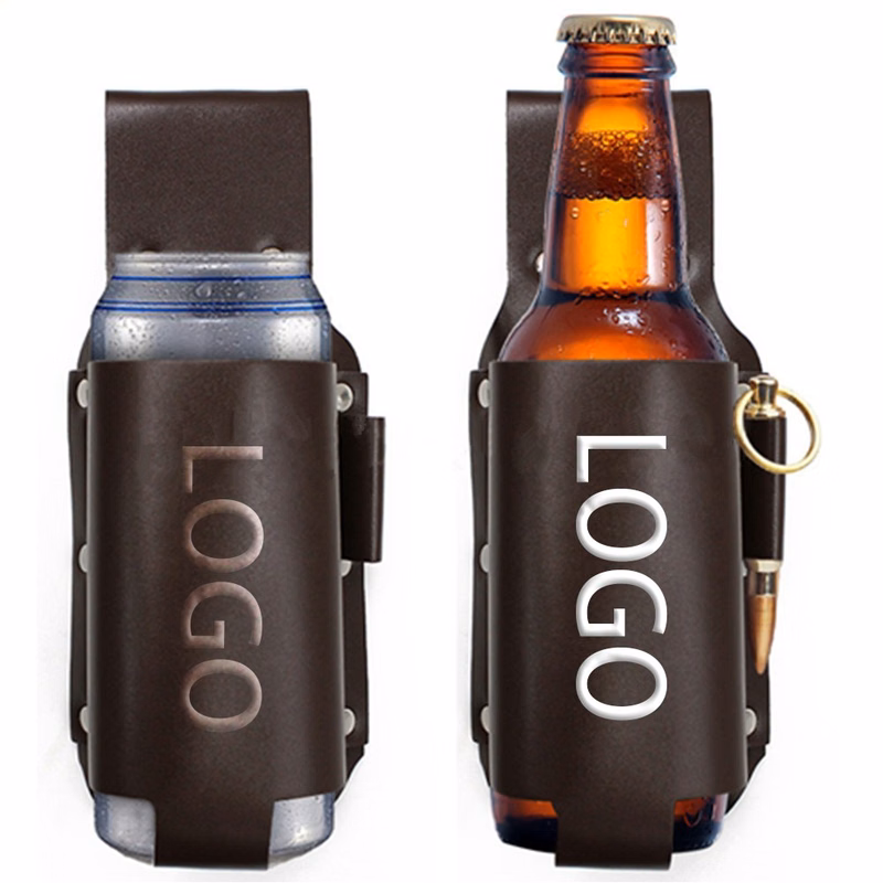 Leather Beer Holster Bottle Holder