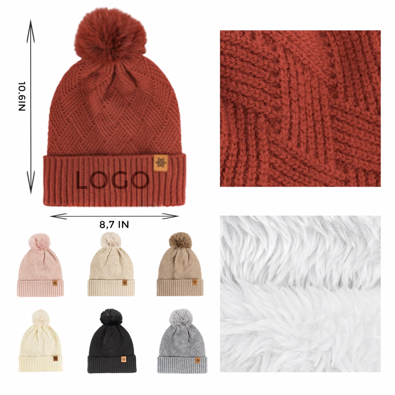 MOQ 10 PCS Cozy Warm Knitted Hat