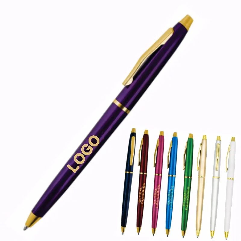Cooper Retractable Pen with Gold Trim