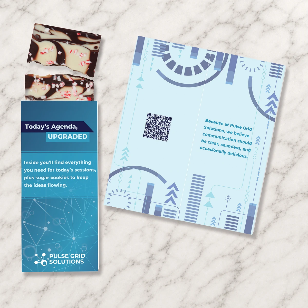 Full-Color Custom Sweeter Cards with Peppermint Bark 1
