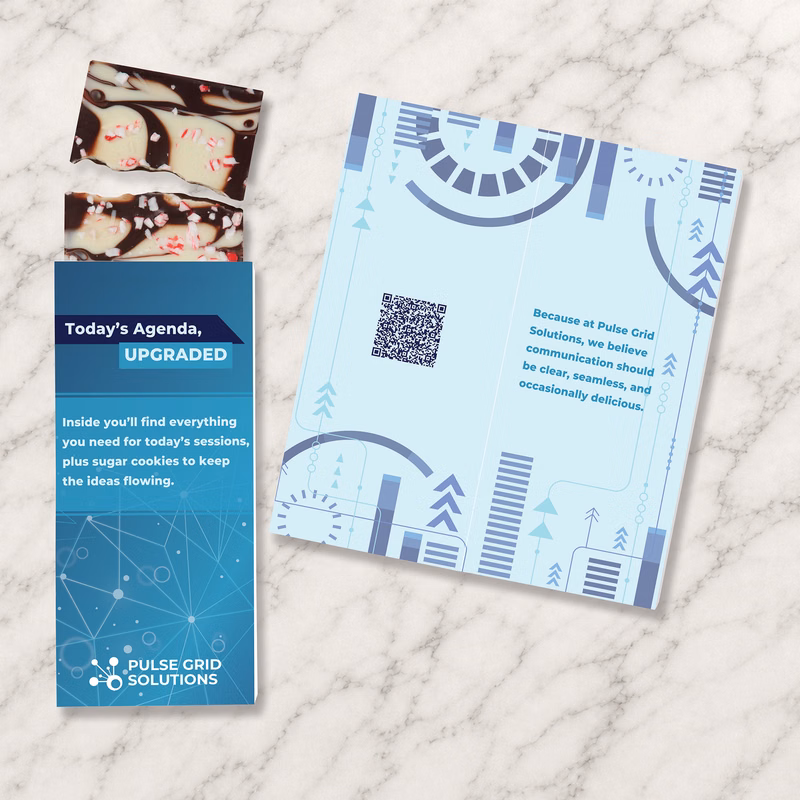 Full-Color Custom Sweeter Cards with Peppermint Bark