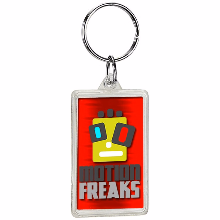 Rectangle Crystal Key Tag