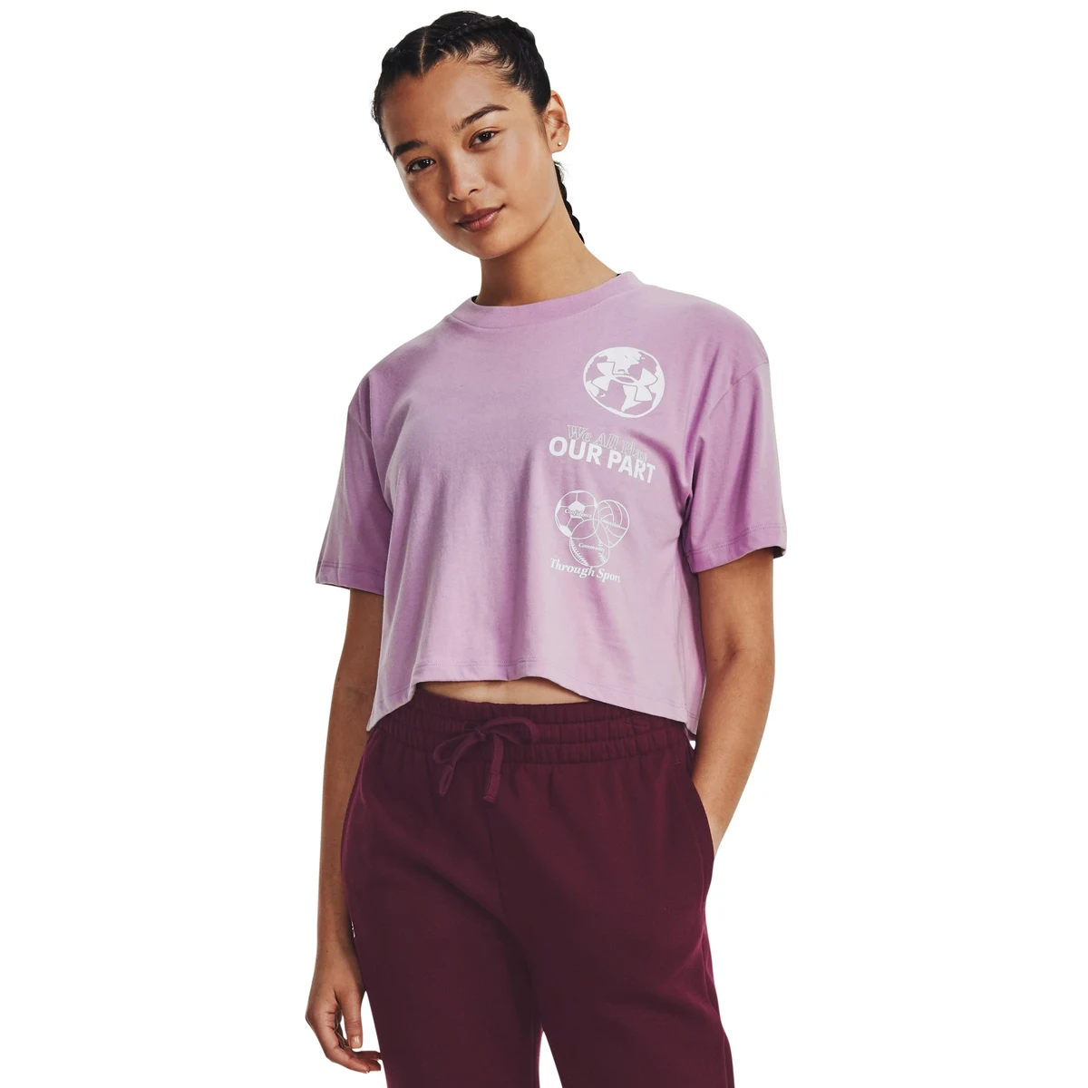UA Purpose-Cause Women's Crop Short Sleeve 1