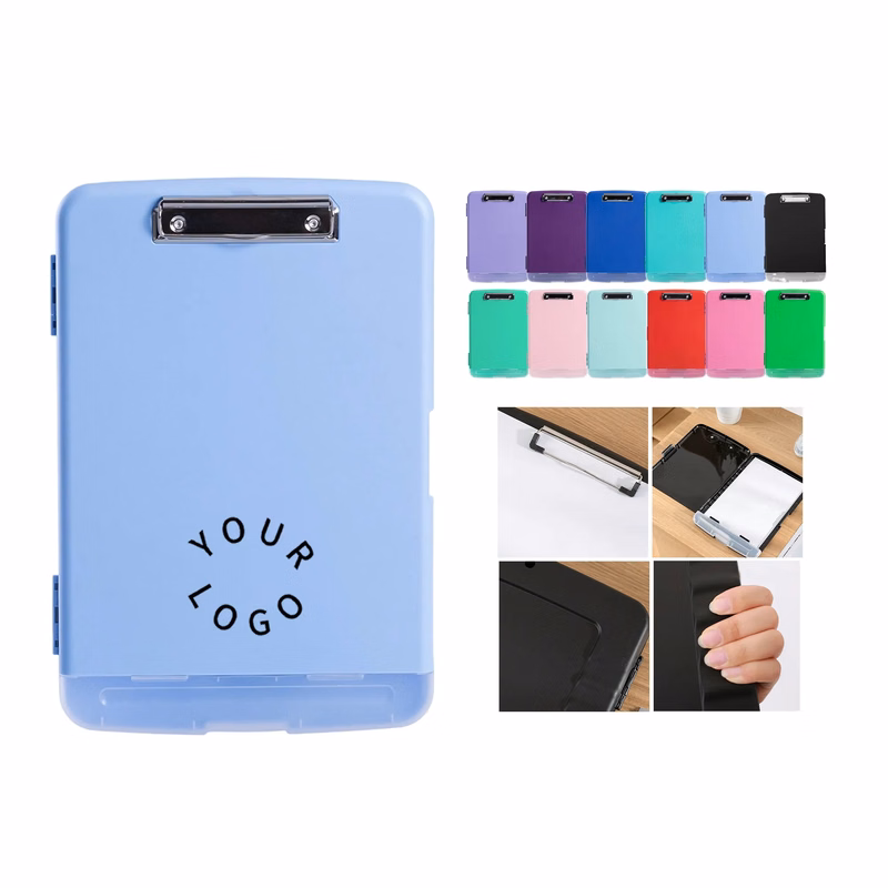 MOQ 50 Clipboard File Box with Pen Holder Hanging Hole