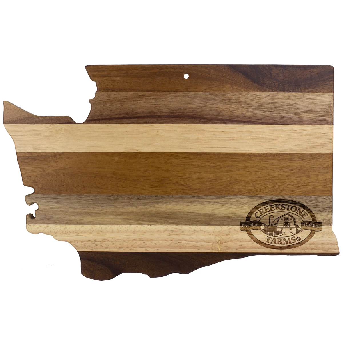 Rock & Branch® Shiplap Series Washington State Shaped Wood Serving and Cutting Board 1