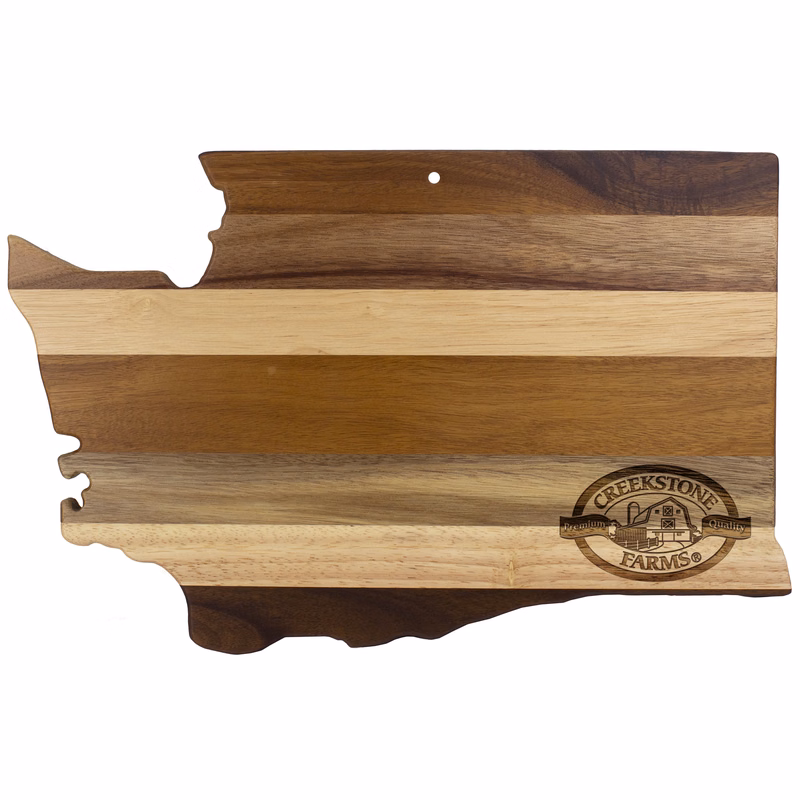 Rock & Branch® Shiplap Series Washington State Shaped Wood Serving and Cutting Board