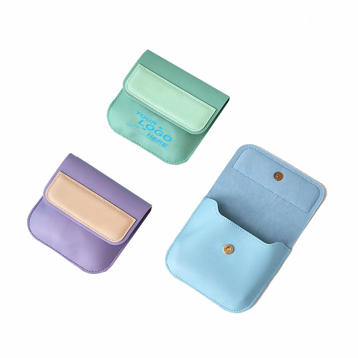 Buttoned Leather Coin Purse 1