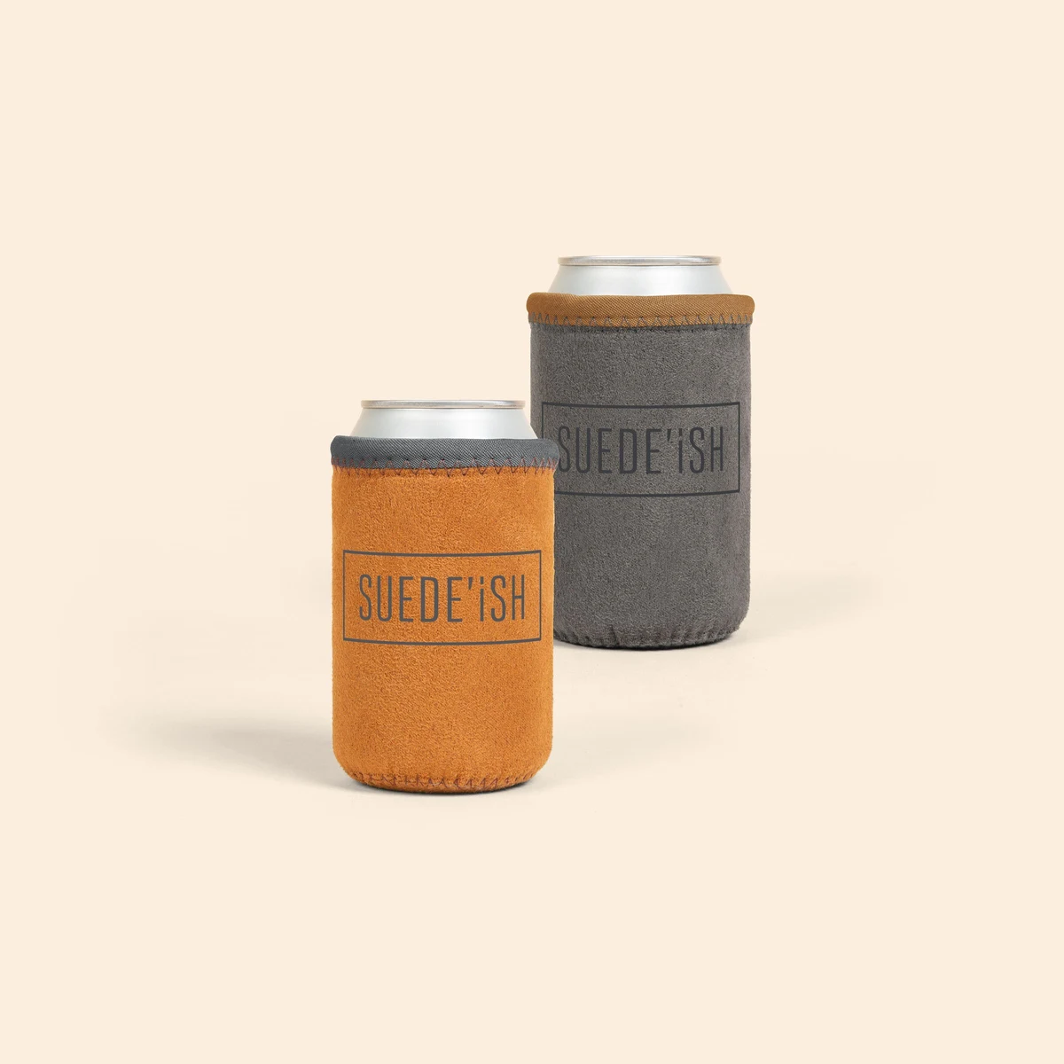 Liam - Suede-Ish Neoprene Can Insulator, custom koozie with logo imprint 1
