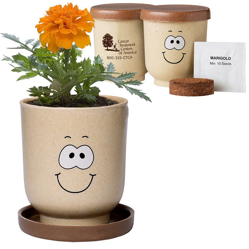 Goofy Group Grow Pot Eco-Planter with Marigold Seeds 1