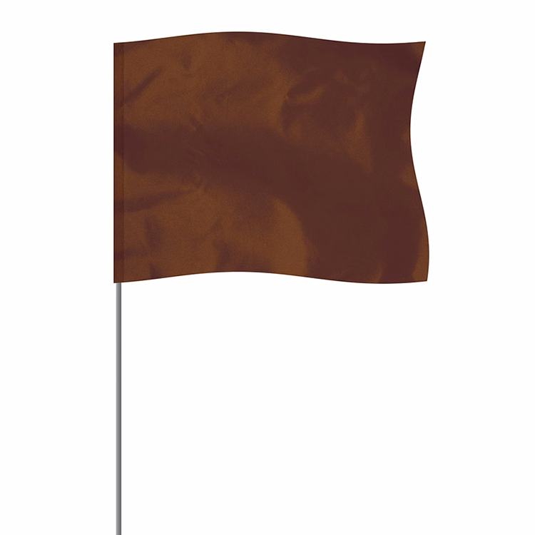 Brown 4" x 5" Marker Flag on a 21" Wire