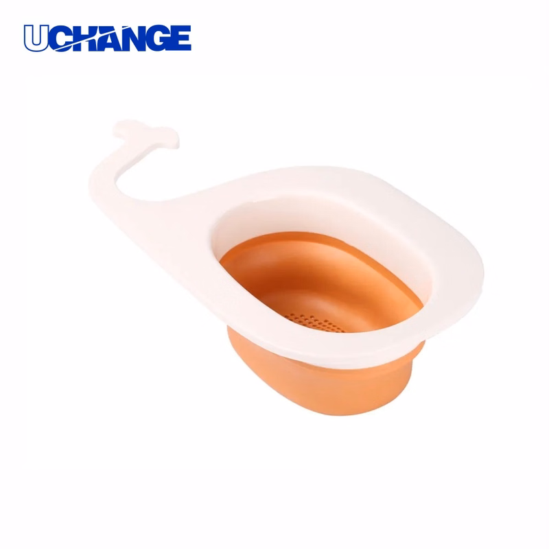 Foldable Whale Drain Basket Food Residue Filter