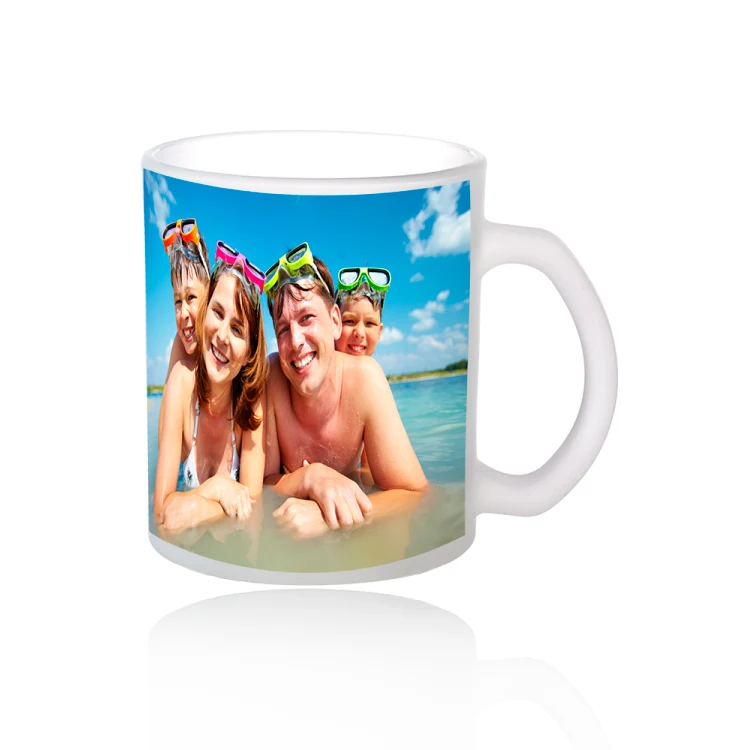 11.5 oz Full Color Frosted Glass Coffee Mug 1