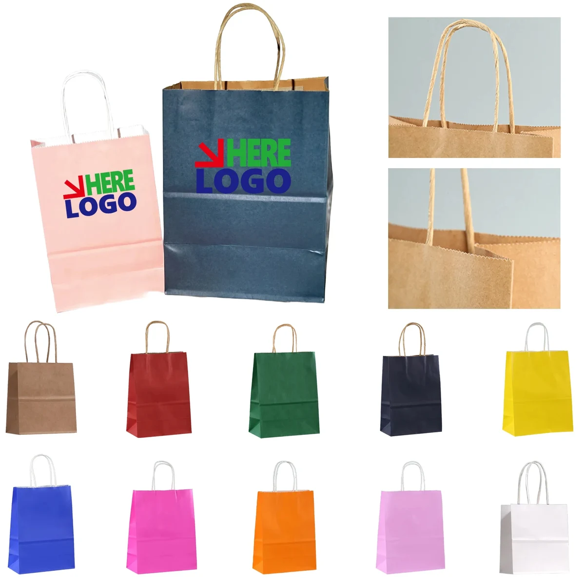 Kraft Paper Gift Handbags 1