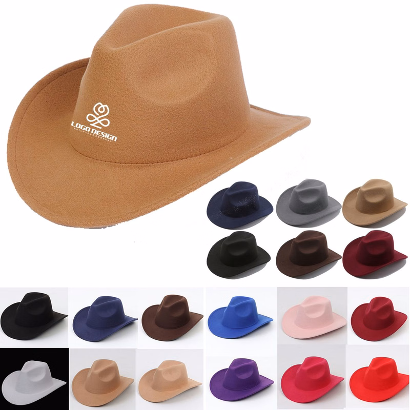 Western Cowboy Classic Wide Brim Fedora Retro Panama Hat Unisex Rolled Up Cap