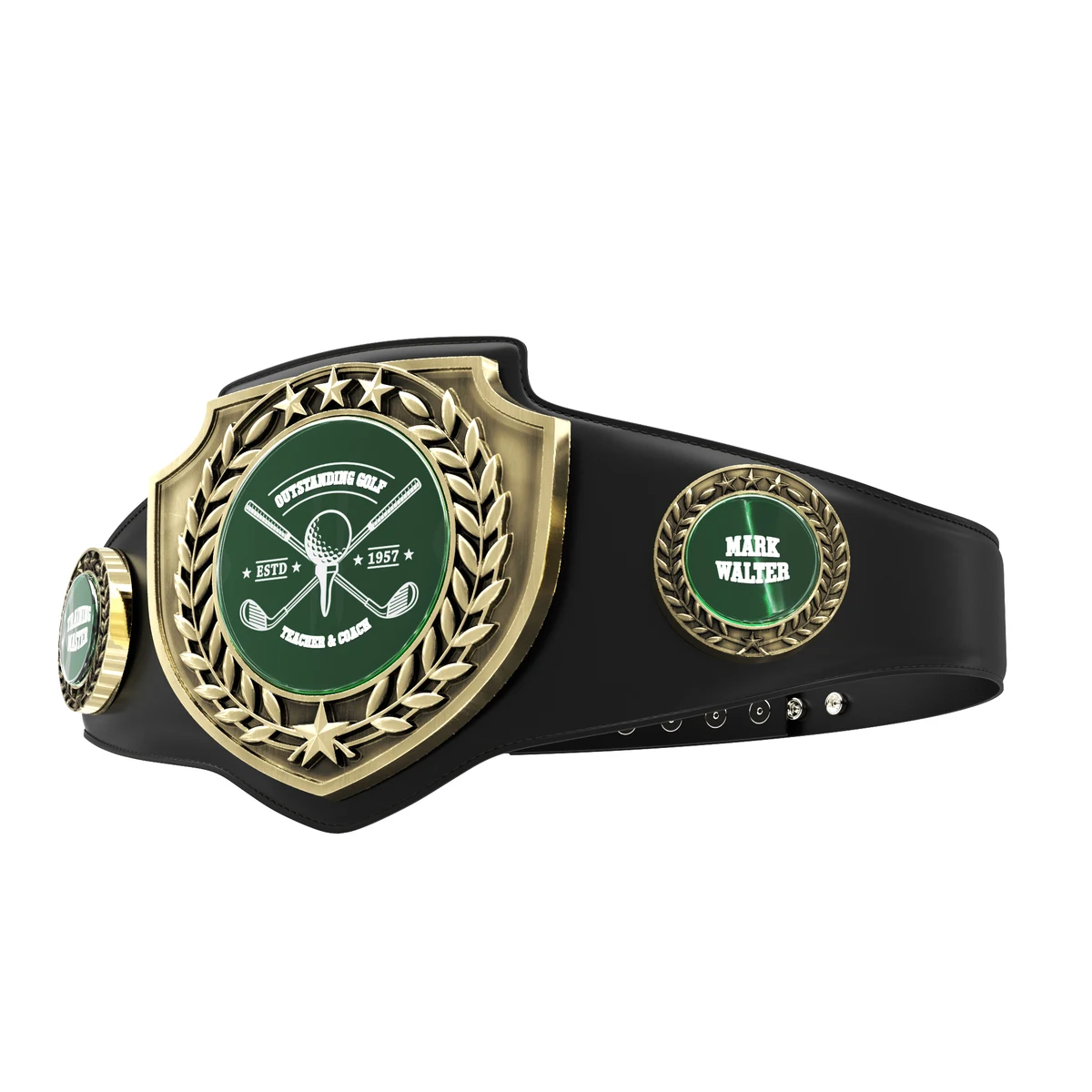 Express Vibraprint® Antique Bright Champion Award Shield Belt 1