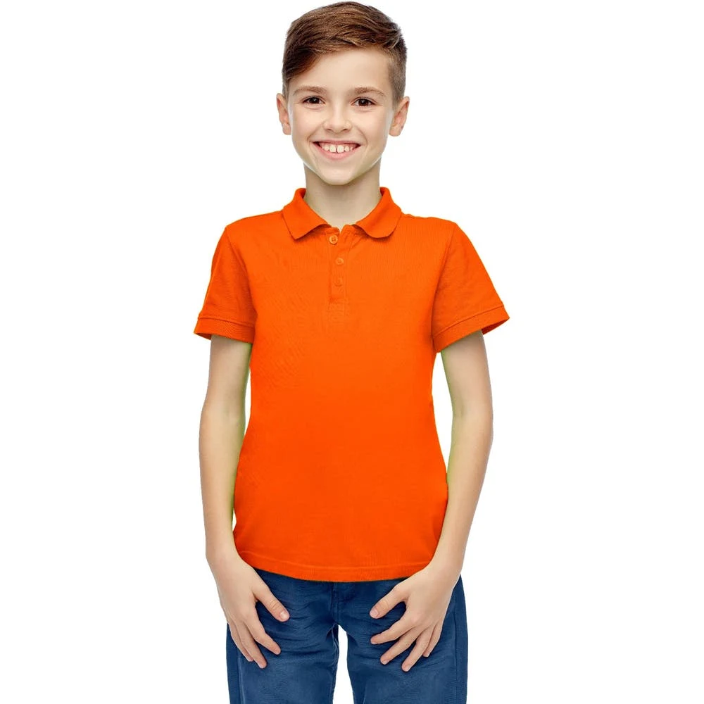 Toddlers Uniform Polo Shirts - Orange Short Sleeve Size 2T - 4T 1
