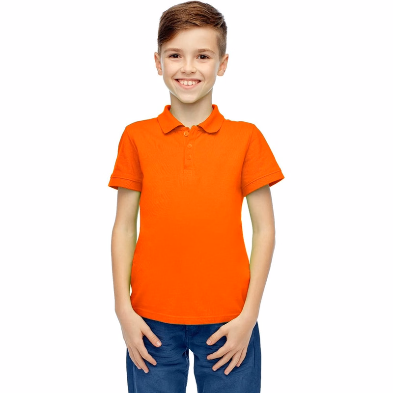 Toddlers Uniform Polo Shirts - Orange Short Sleeve Size 2T - 4T