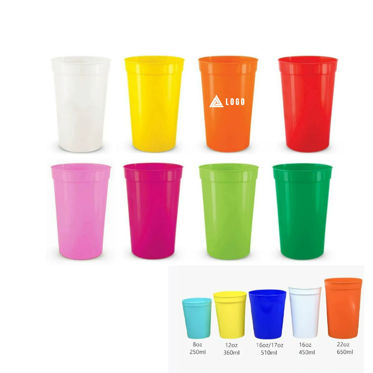 Plastic 16oz Party Stadium Cups 1