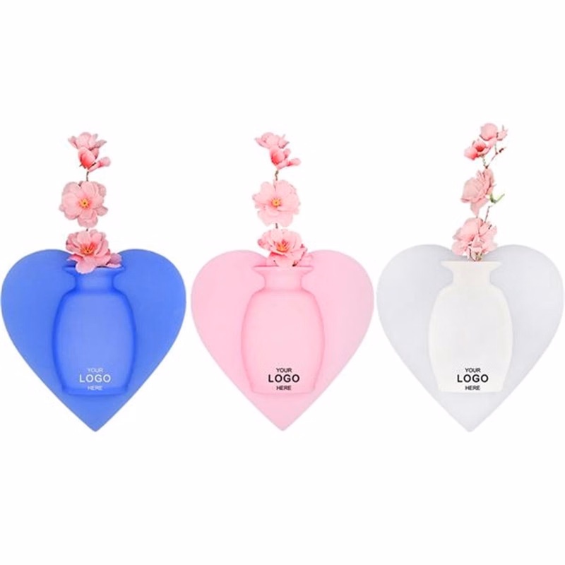 Heart Shaped Silicone Wall Vase