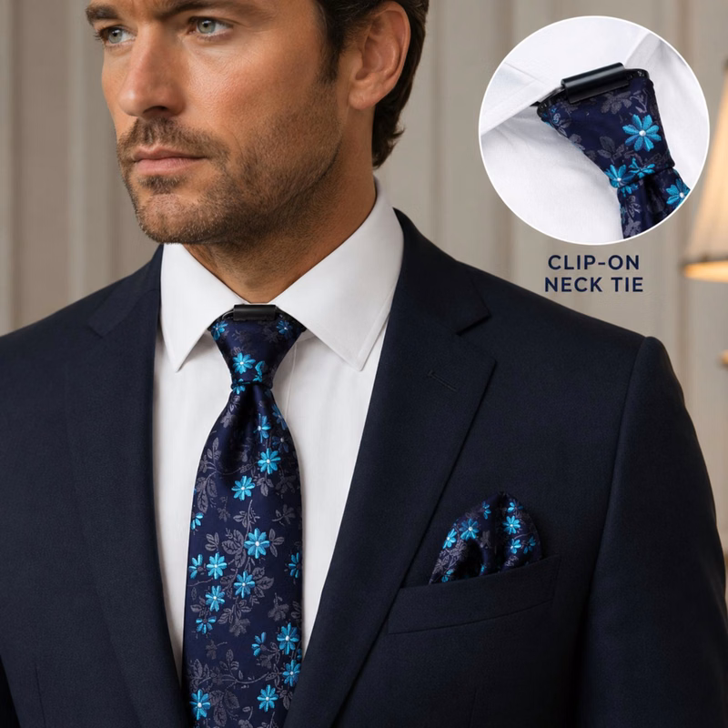 Clip On Polyester Silk Sublimation Neck Tie