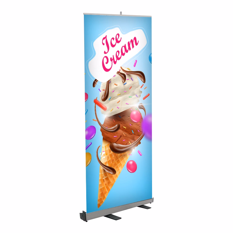 Ice Cream Pre Printed Roll Fx outdooor display Banner 33" x 80"