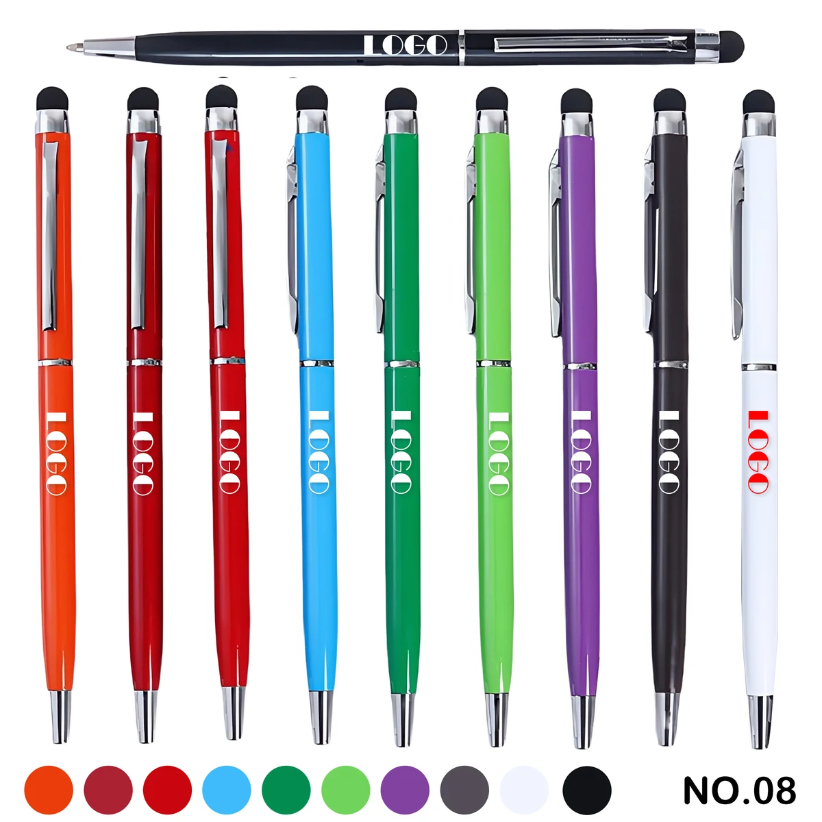 Colorful twist-action metal ballpoint pen 1