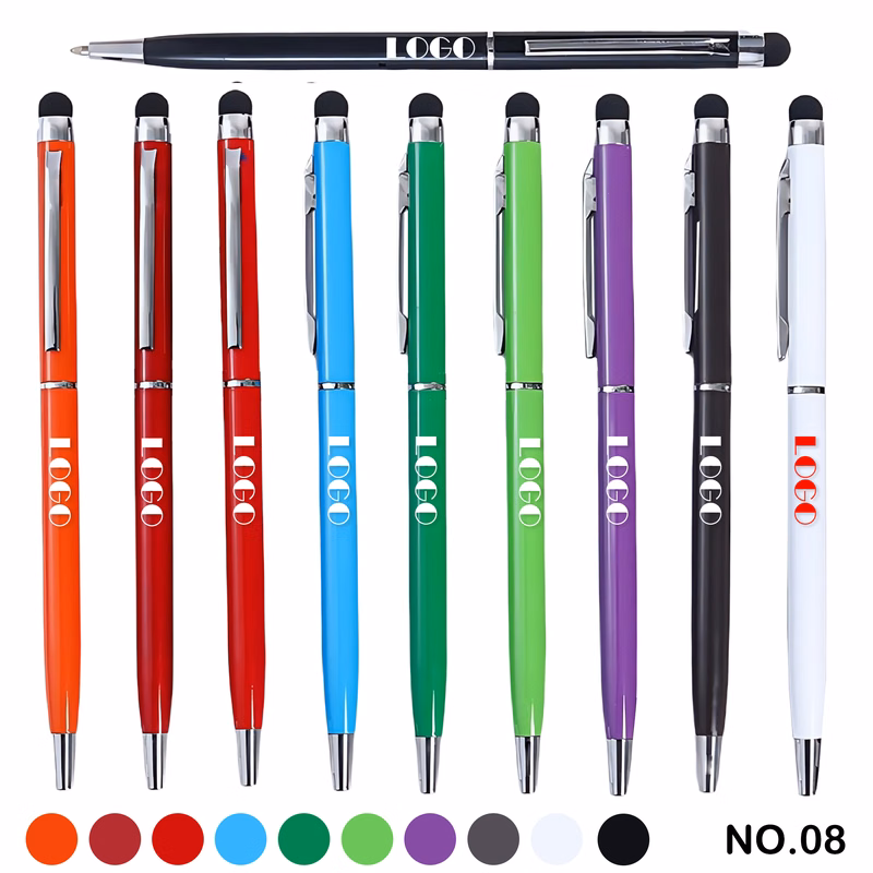 Colorful twist-action metal ballpoint pen
