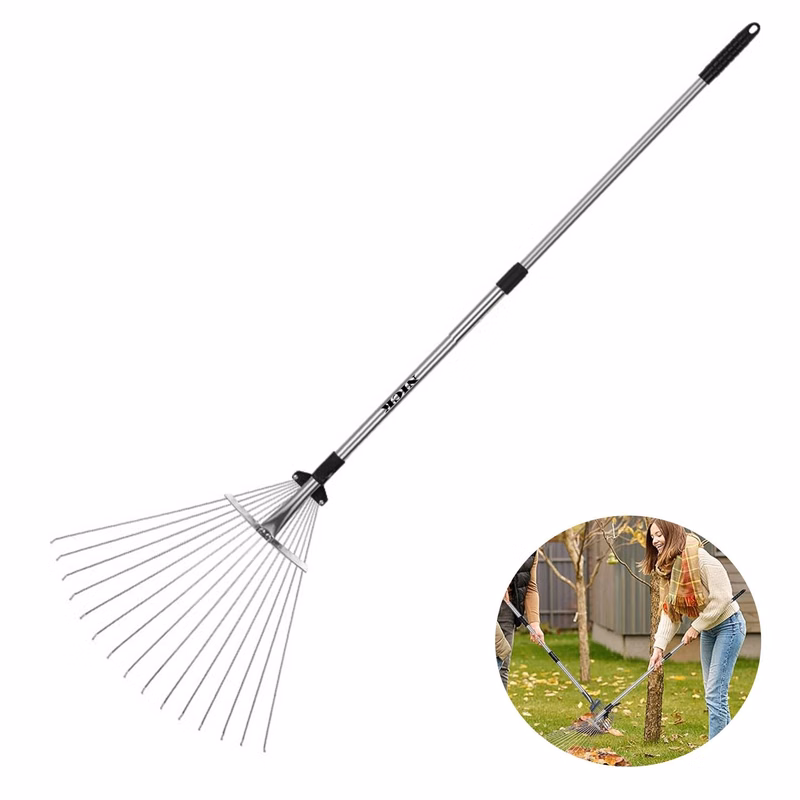 Adjustable Leaf Rake for gardening