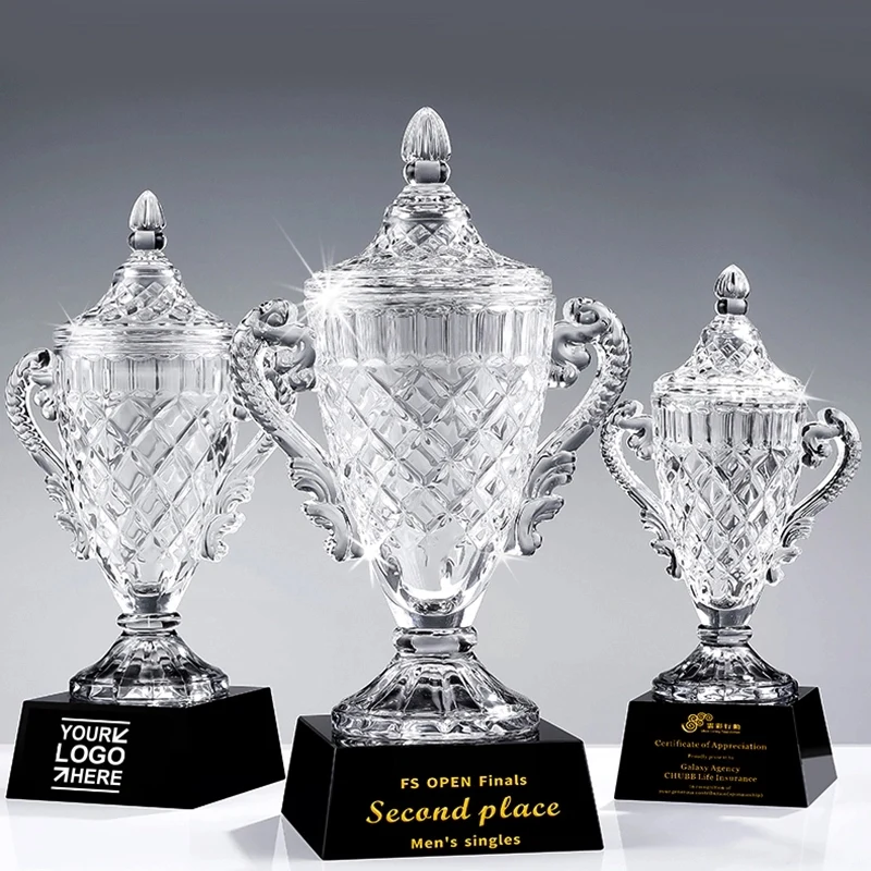 Glass crystal cup trophy award 1