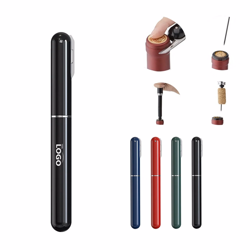 2 In 1 Pen Shaped Air Pump Wine Bottle Opener MOQ 10pcs