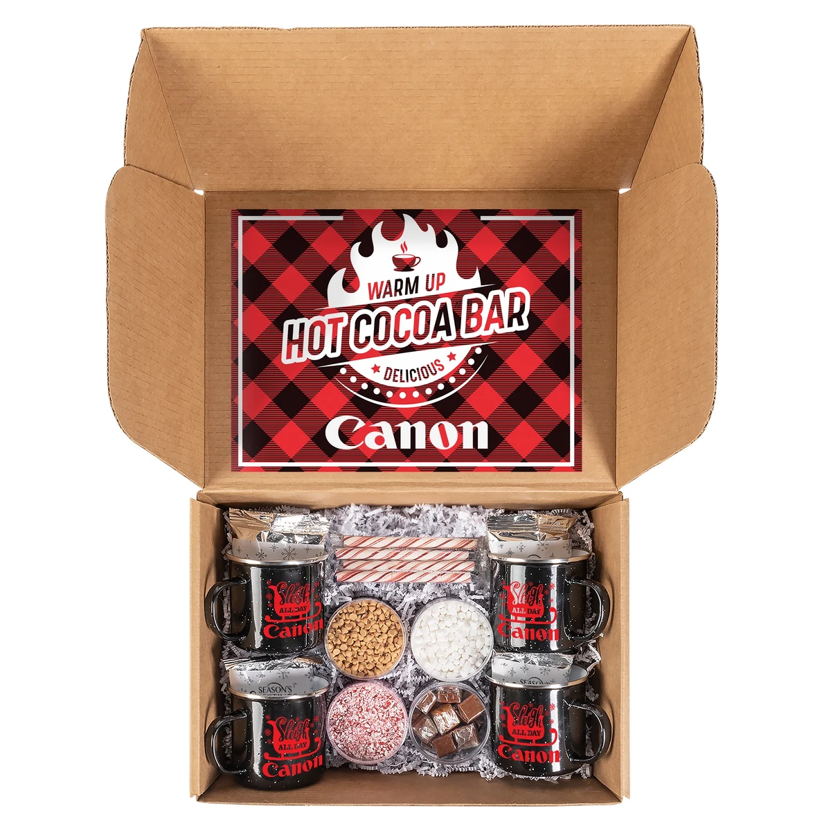 Hot Cocoa Bar Kit with 4 Mugs 1