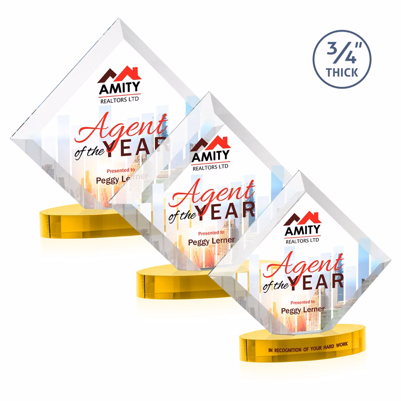 Belaire VividPrint™ Award on Alberton Base - Gold