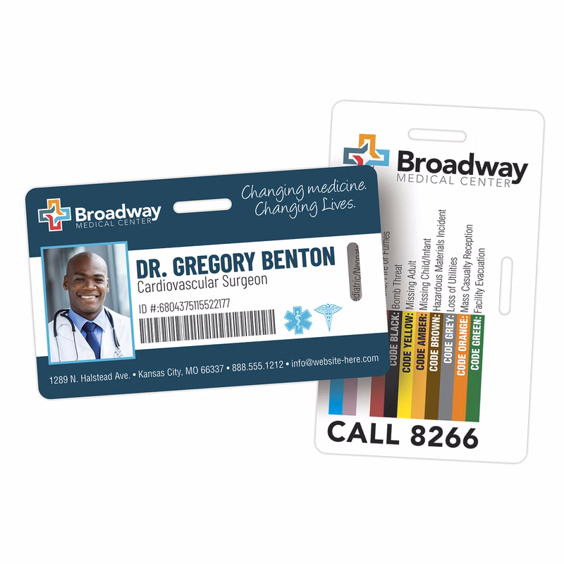 Laminated Plastic Double-Punch I.D./Wallet Card - 3.75x2.25 - 30 pt.