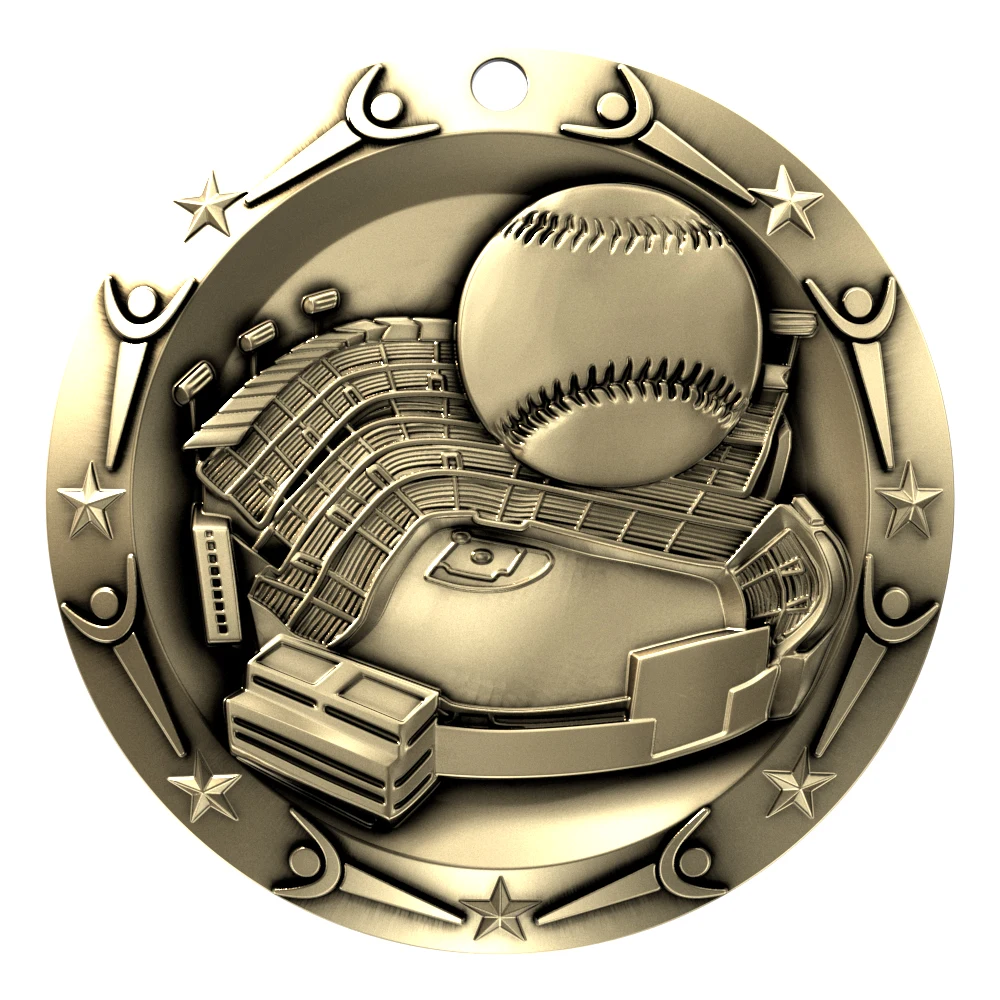 Baseball World Class Medallion (3") 1