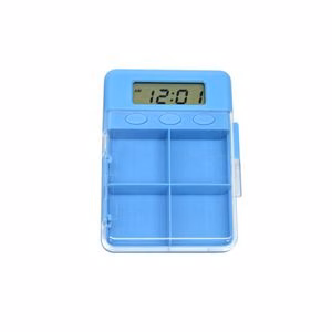 4 Compartment Pill Case With Alarm Reminder And LCD Clock