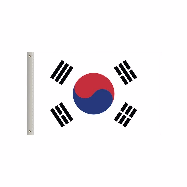 National Flag, Korea Republic, Double-Sided - 36"W x 24"H