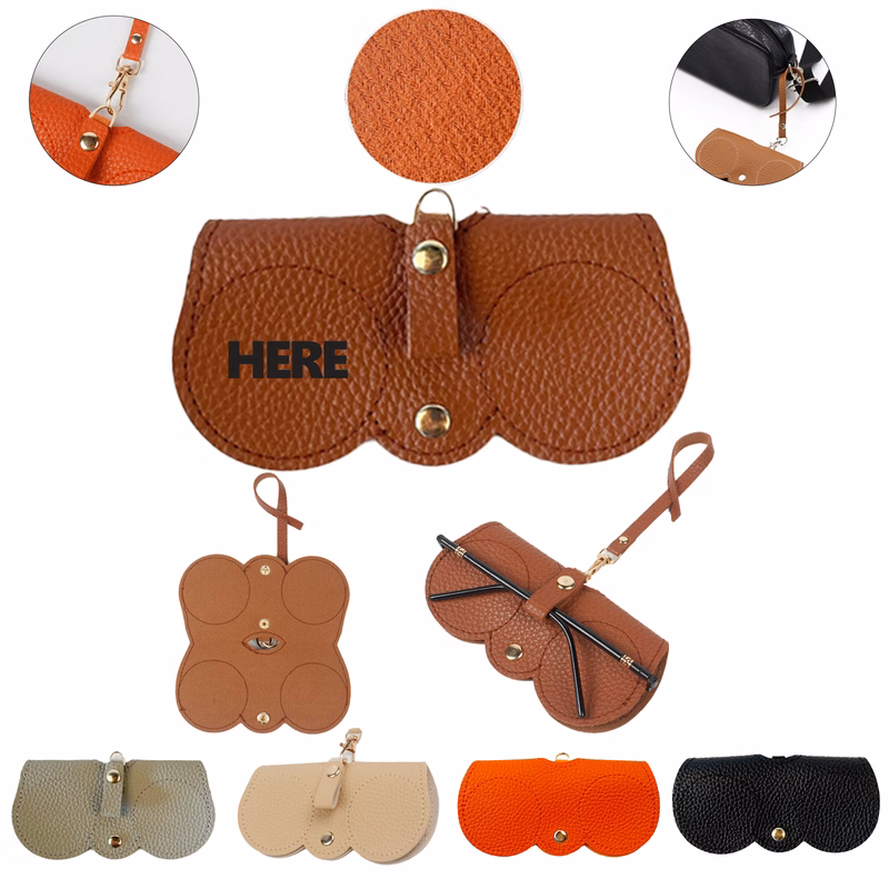 PU Leather Soft Portable Sunglasses Case MOQ 50