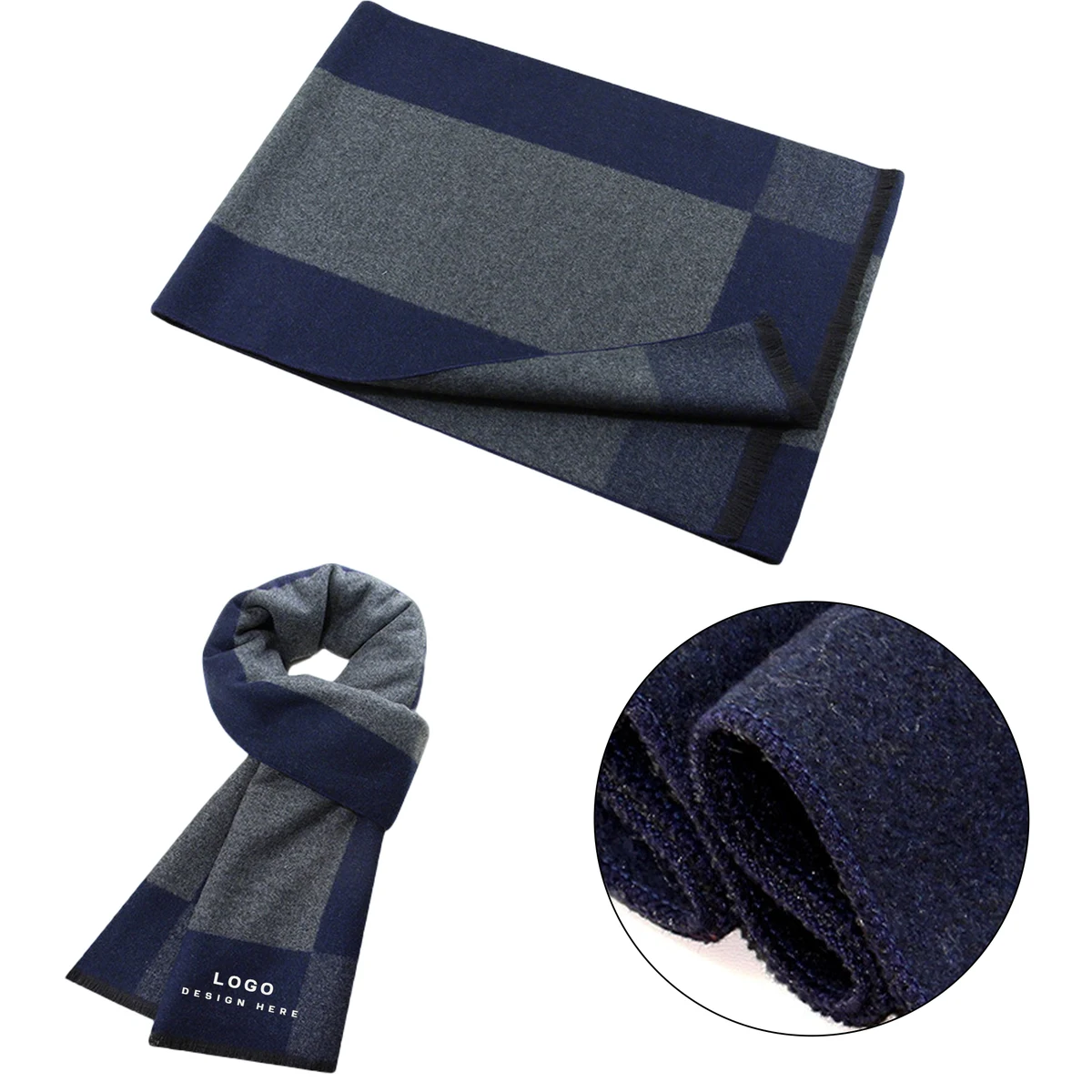 Winter Warm Plaid Men's Scarf 1