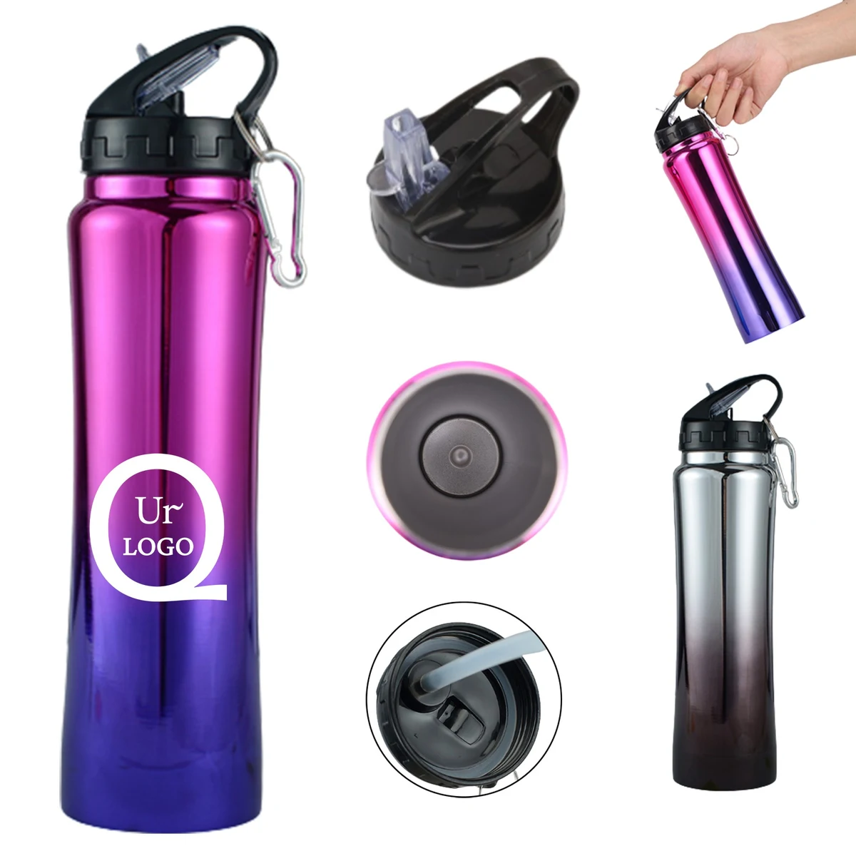 24Oz Gradient Sport Stainless Steel Bike Bottle, custom water bottle with logo imprint 1