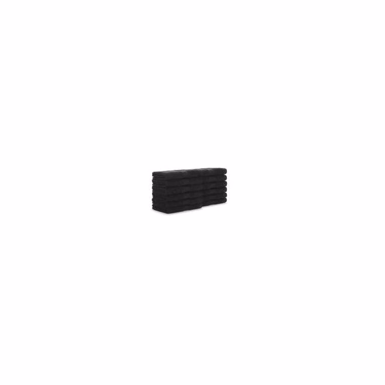 100% Cotton Washcloths - 12 x 12 Black