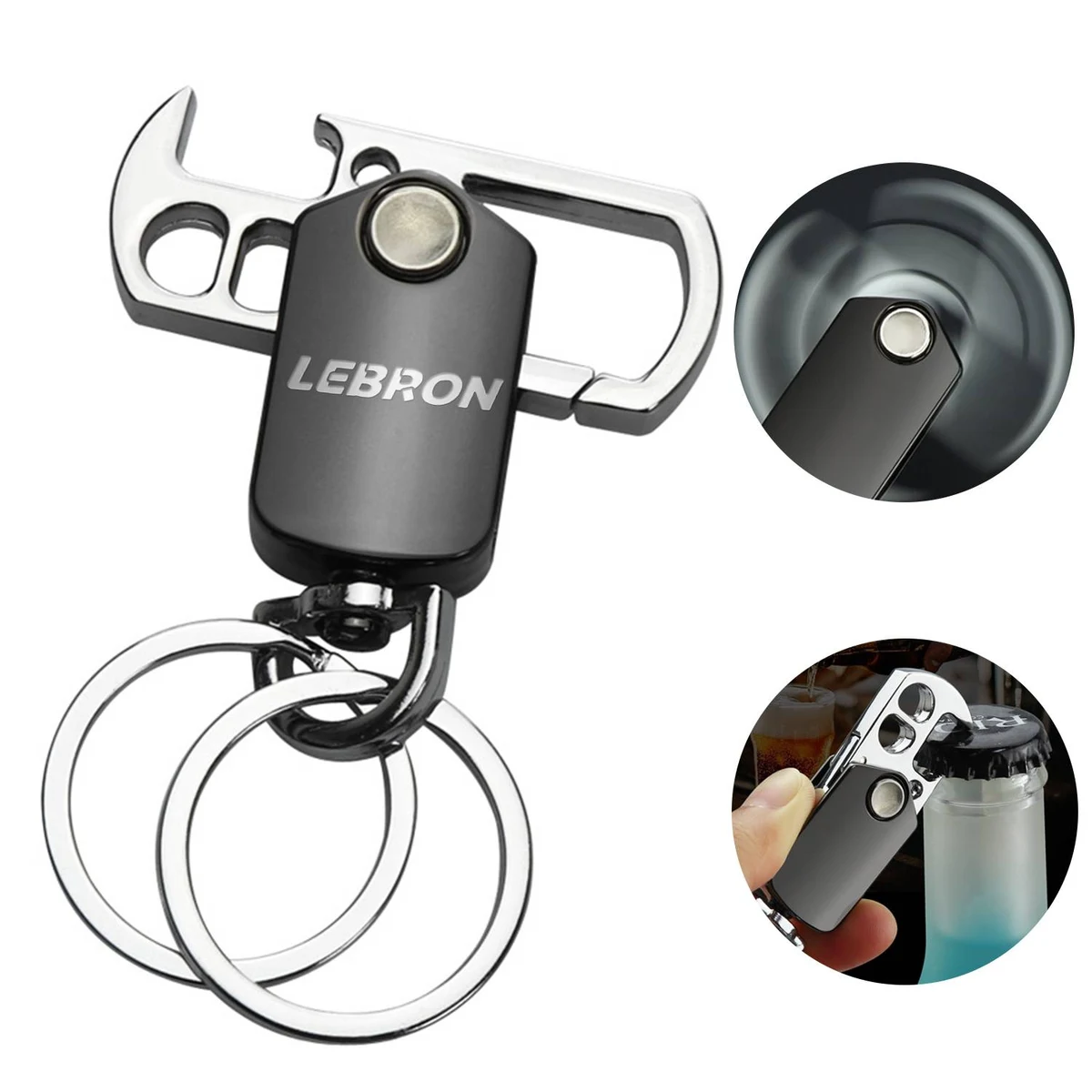 Swivel Metal Key Chain with Bottle Opener 1