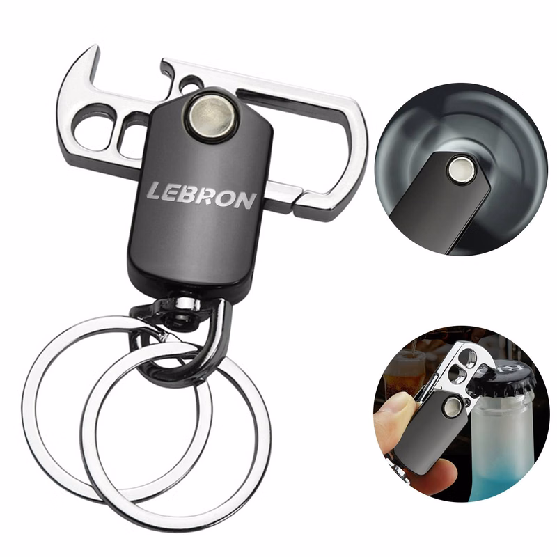 Swivel Metal Key Chain with Bottle Opener